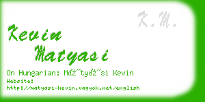 kevin matyasi business card